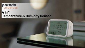 Porodo Lifestyle 4 in 1 Temperature and Humidity Sensor - PD-LSTHSR