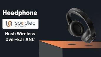 Porodo Soundtec Hush Wireless Over-Ear ANC Headphone - PD-STWLEP012-BK