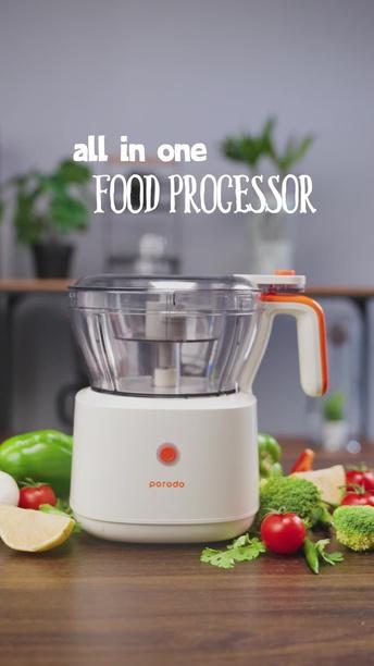 Porodo LifeStyle 4in1 Mini Food Processor with 88W Rated Power
