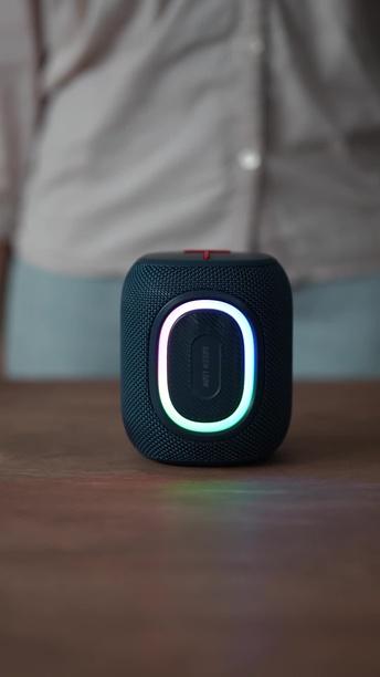 Green Lion Pristone Wireless Speaker, 1200mAh Battery Capacity, 6-7 Hours Play Time, Type-C Charging Port, Waterproof, RGB Light & Multiple Lighting Effects, 10m Bluetooth Distance