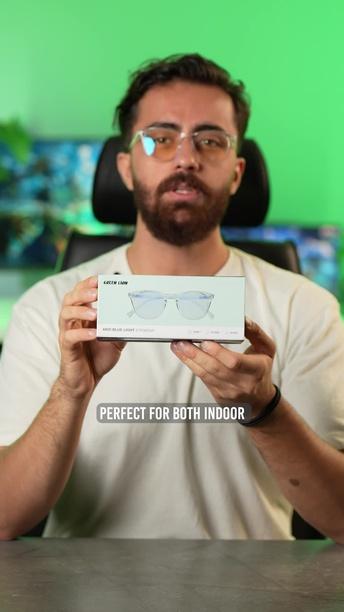Green Lion Anti Blue Light Eyewear with Anti-Glare Coating, Anti-Digital Eye Fatigue, UV400 Protection, PC Material, Transparent Frame, Optical Clarity - Clear