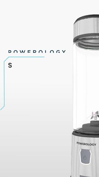 Powerology 6 Blade Portable Juicer, x2 2500mAh Battery, 450ml Container, Stainless Steel, 126W, 16500RPM Motor Speed, Non-Slip Base