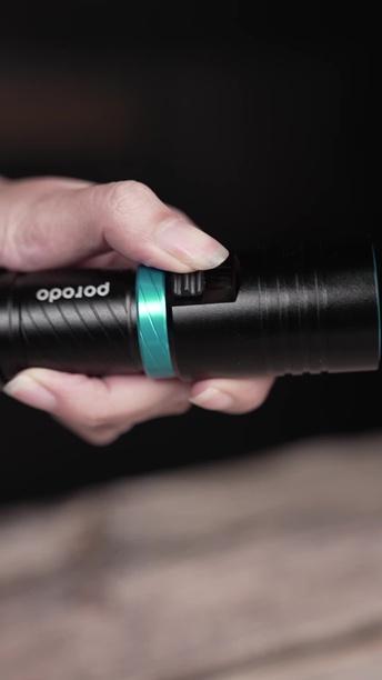 Porodo Camping Rechargeable LED Flash Light With Case, Charging Stand and Cable