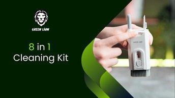 Green Lion 8 in 1 Cleaning Kit - White - GN8IN1CKITWH