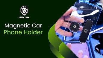 Green Lion Magnetic Car Phone Holder - Black - GNCPHM