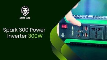 Green Lion Spark 300 Power Inverter 300W(2AC+2USB-A 3.4A+3PD 20W+2QC 3.0) - Black - GNSPI300WAT