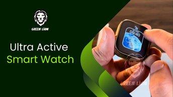 Green Lion Ultra Active Smart Watch - 49mm - Flamed Titanium - GNUTSW49TIBK
