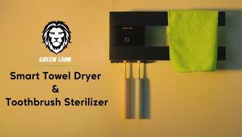 Green Lion Smart Towel Dryer & Toothbrush Sterilizer - GNSTBTWLDRYBK