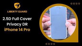 Liberty Guard 2.5D Full Cover Privacy DR iPhone 14 Pro - Black - LGPRVBRE14P