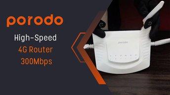 Porodo High-Speed 4G Router 300Mbps - White - PD-FA4GR-WH