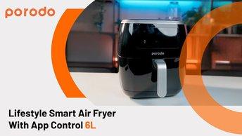 Porodo Lifestyle Smart Air Fryer With App Control 6L - PD-LSARFR2-BK