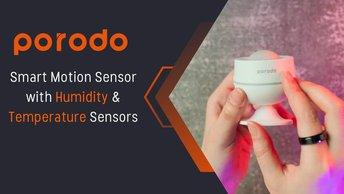 Porodo Lifestyle Smart Motion Sensor with Humidity & Temperature Sensors - White - PD-LSMSR-WH