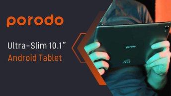 Porodo Ultra-Slim 10.1" Android Tablet - Grey - PD-TAB10164-GY