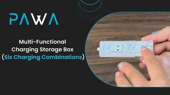 PAWA Multi-Functional Charging Storage Box (Six Charging Combinations) - White - PWMFSB-WH