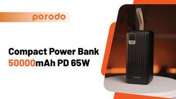 Porodo Compact Power Bank 50000mAh PD 65W - PD-PBFCH025-BK