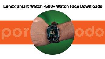 Porodo Lenox Smart Watch -500+ Watch Face Downloads - PD-SWGTSL-BK