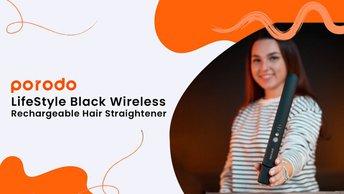 Porodo LifeStyle Black Wireless Rechargeable Hair Straightener - PD-LSPHRST-BK