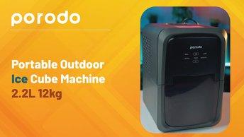 Porodo Lifestyle Portable Outdoor Ice Cube Machine 2.2L 12kg - PD-LSICMV2-BK
