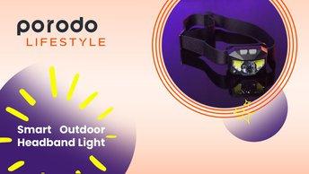Lifestyle By Porodo Smart Outdoor Headband Light - Black