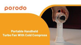 Porodo Lifestyle Portable Handheld Turbo Fan With Cold Compress - PD-LSHCCF