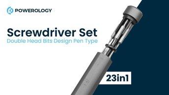 Powerology 23in1 Double Head Bits Design Pen Type Screwdriver Set - P23N1PSBK