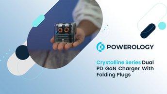 Powerology Crystalline Series Dual PD GaN Charger With Folding Plugs - PWCUQC020