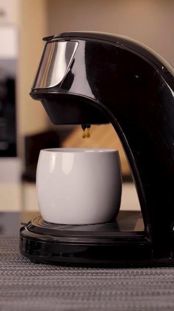 LePresso Mini Coffee Maker with Mug 450W - LPMCMBK
