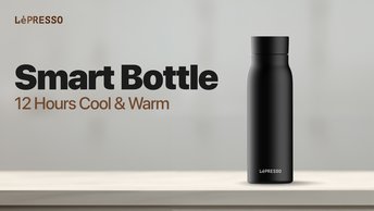 LePresso 600mL Smart Hydration Vacuum Bottle in UAE | 5-7 Days Battery Life - Black Color | (LP600SBBK)