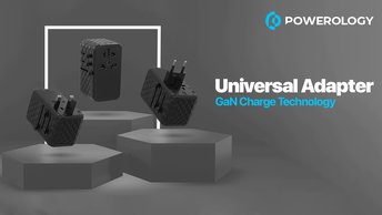 15W Powerology Universal Adapter | 0%-60% Charge in 35min (P100WPDBK)