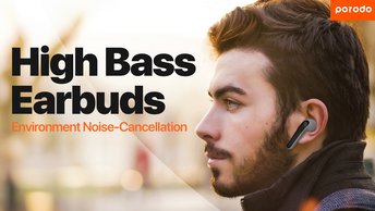 Shop Porodo Soundtec High Bass Earbuds in UAE | Black Color | (PD-STWLEP015-BK)