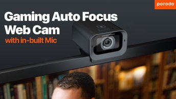 اطلب كاميرا الويب Porodo Gaming Auto Focus المزودة بميكروفون مدمج عبر الإنترنت (PDX535)