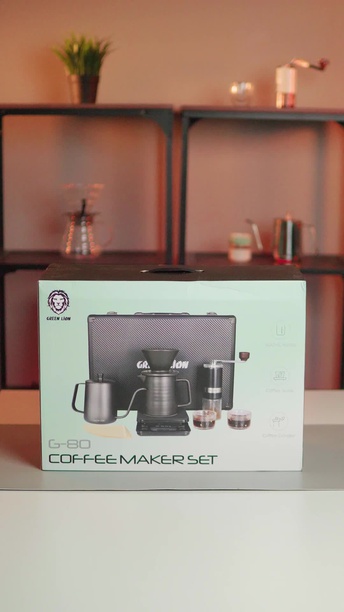 Green Lion G-80 600ml Black 9 in 1 Coffee Maker Set