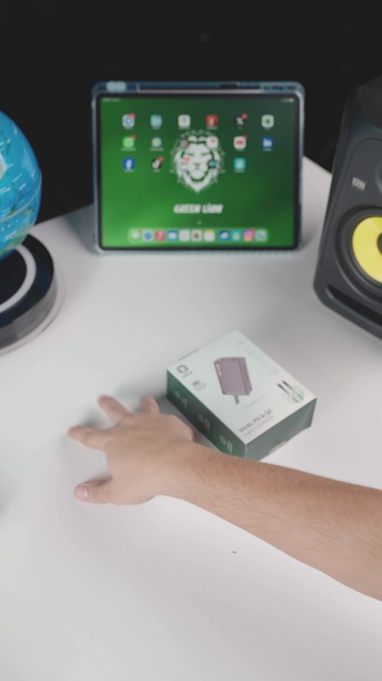 Shop Green Lion Dual PD & QC GaN Charger PD 65W with Type-C to Lightning Cable 1M UK (GNDLPDQCWCLBK)