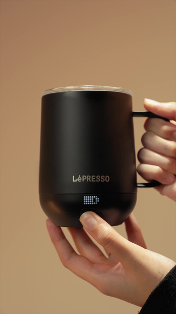 LePresso Smart Heating Mug in UAE | Wireless Charging Base - Black | (LPCFFM0034)