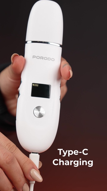 Porodo Lifestyle Ultrasonic Face Scrub & Peeler in UAE | 150 Minutes Charging Time - White Color | (PD-LFST101-WH)