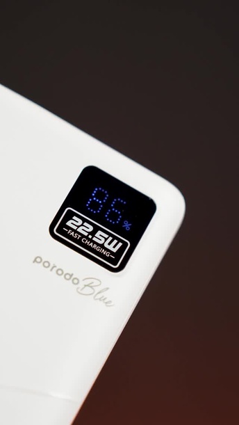باوردو باور بانك أزرق للشحن السريع مزود بمخرجات USB-A وUSB-C في الإمارات العربية المتحدة | 10000 مللي أمبير - اللون أسود | (PB-PBFCH053-BK)