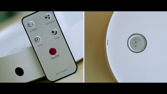 مروحة قابلة للطي محمولة من بورودو لايف ستايل مدمجة ببطارية 7200 مللي أمبير في الساعة مع جهاز تحكم عن بعد / 4 سرعات قابلة للتعديل (PD-LFREM-WH)