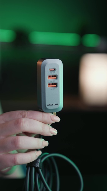 Green Lion Triple QC & PD Car Charger in UAE | Fast Charging - Black Color | (GN100WPDQCBK)