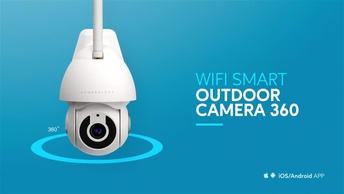 Powerology Wifi Smart Outdoor Camera 360 Horizontal and Vertical Movement - White