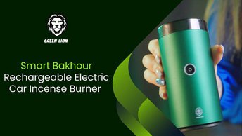 Green Lion Smart Bakhour Rechargeable Electric Car Incense Burner - Black