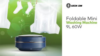 Green Lion Foldable Mini Washing Machine 9L 60W - Blue