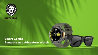 Shop Green Lion Smart Combo Sunglass and Adventure Watch (GNSMTCOMOBKGN)