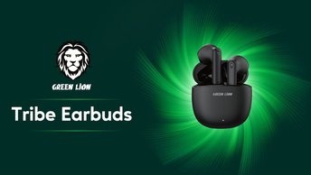 Green Lion Tribe Earbuds - Black