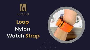 Levelo Ace Loop Nylon Watch Strap - Orange