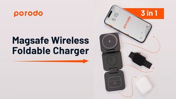 تسوق شاحن Porodo 3in1 Magsafe اللاسلكي القابل للطي (PD-3N1FMC-BK)