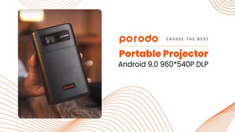 Porodo Android 9.0 Portable Projector