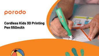 Shop Porodo Cordless Kids 3D Printing Pen 550mAh ( Filaments Included 3 Colors ) (PD-3DPPN-GN)