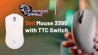 Shop Porodo Gaming 3in1 Mouse 3395 with TTC Switch in UAE | 500mAh Battery Capacity - White | (PDX319-WH)