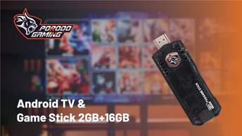 تلفزيون Porodo Gaming Android وGame Stick 2GB+16GB - أسود