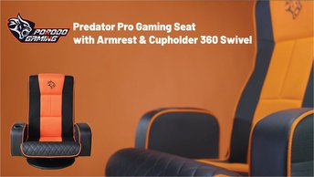 Buy Porodo Gaming Predator Pro Gaming Seat with Armrest & Cupholder 360 Swivel (PDX531)